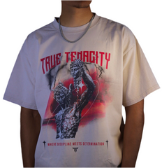 Cream Oversized Medusa Graphic Tee