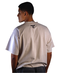 Cream Oversized Medusa Graphic Tee