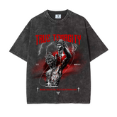 Black Oversized Medusa Graphic Tee