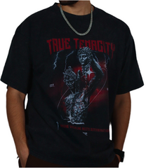 Black Oversized Medusa Graphic Tee