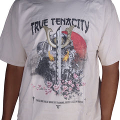 Cream Oversized Samurai Graphic Tee