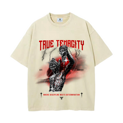 Cream Oversized Perseus Graphic Tee