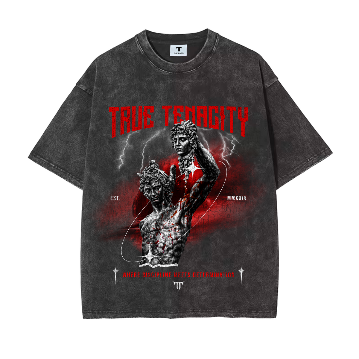 Black Oversized Medusa Graphic Tee