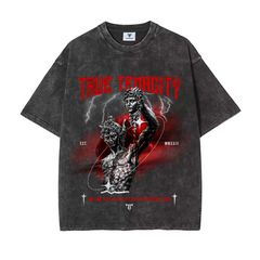 Black Oversized Medusa Graphic Tee