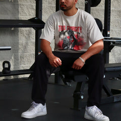 Cream Oversized Perseus Graphic Tee
